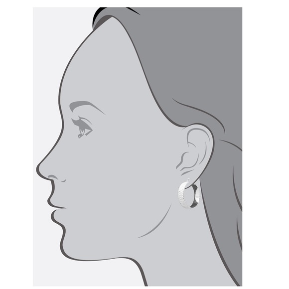 Cute Gloria Vanderbilt Womens Silver Tone Hoop Click-top Earrings - Picture 2 of 5